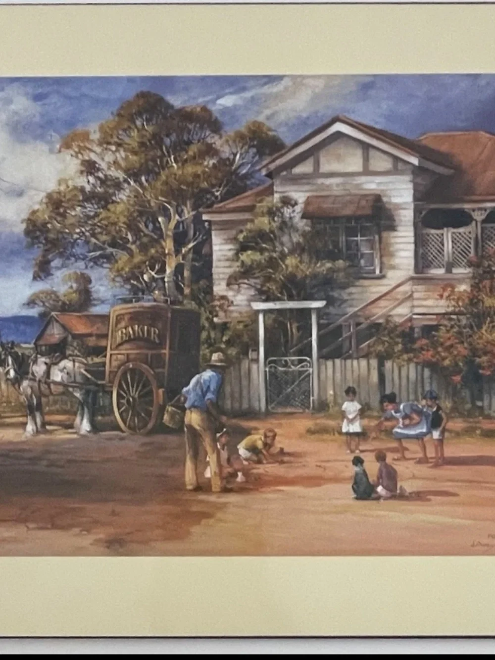 Set of 6 Vtg. D’Arcy Doyle Cork Backed Placemats - Children at Play - Australia